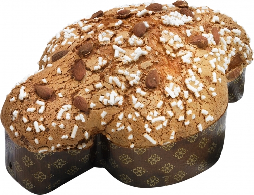 Colomba alla HY: dolce pasquale realizzato in modo totalmente artigianale con lievito madre e l'aggiunta nell'impasto di HY, birra bionda a metodologia Champenoise. Senza canditi ne uvette, è ricoperta da una glassa ricca di mandorle baresi di prim