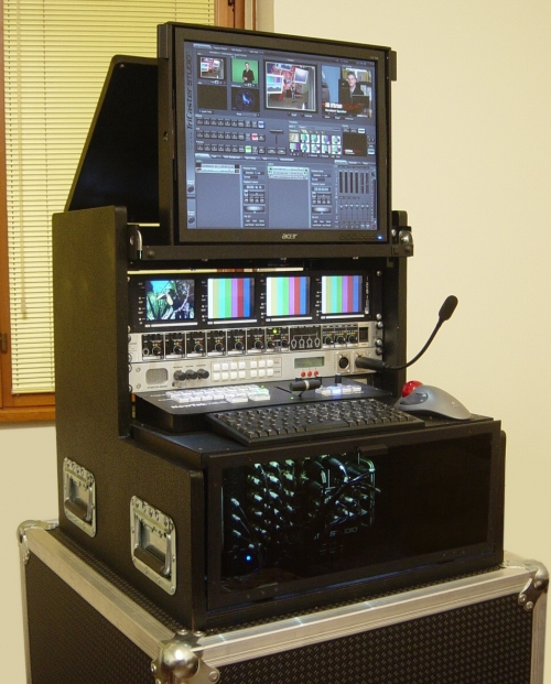 regia televisiva portatile Elman O.B.Box Tricaster