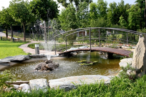 angolo di parco per servizi fotografici nei matrimoni