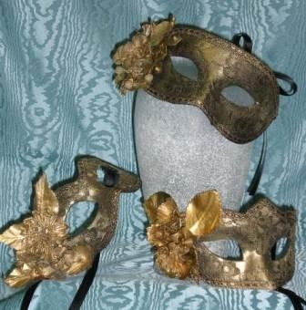 Maschere veneziane FARFALLINE FIORE cartapesta