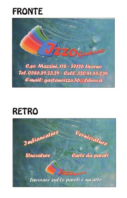 biglietti da visita plastificati lucidi fronte retro