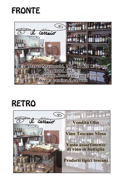 biglietti da visita plastificati lucidi fronte retro