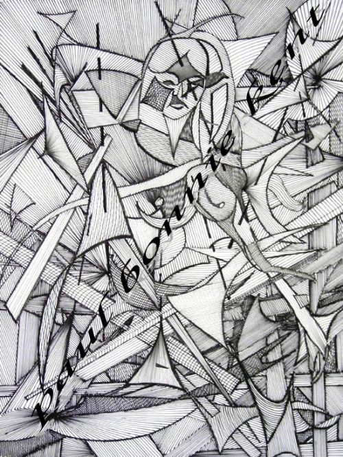 Nudo femminile in piedi- china cm 35x50